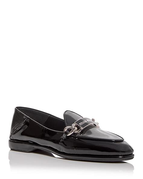 miu miu vernice loafer|Miu Miu Women's Vernice Convertible Loafers Shoes.